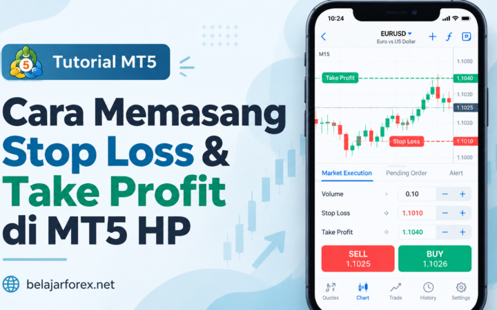 Cara memasang Stop Loss dan Take Profit di MT5 HP untuk pemula